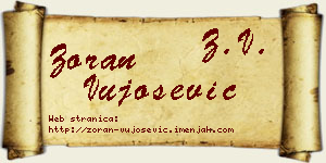 Zoran Vujošević vizit kartica